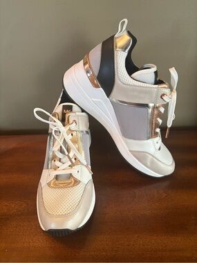 Michael Kors Women's Mixed Media Trainer Sneakers Size 9